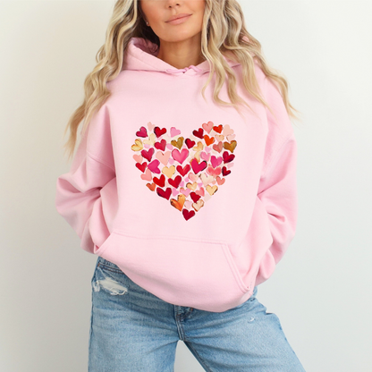 Valentines Day Brushstroke Heart Sweater Pullover Sweatshirt