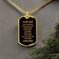 To My Son Dog Tag | From Dad