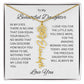To My Beautiful Daughter Birth Flower Name Necklace