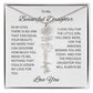 To My Beautiful Daughter Birth Flower Name Necklace