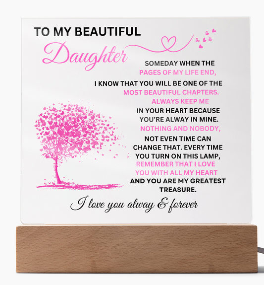 To My Daughter Acrylic Plaque
