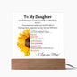 To My Daughter | Sunflower Square Acrylic Plaque From Mom
