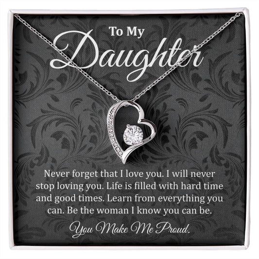 To My Daughter - Heart Necklace