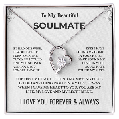 To My Beautiful Soulmate - Forever Love Necklace