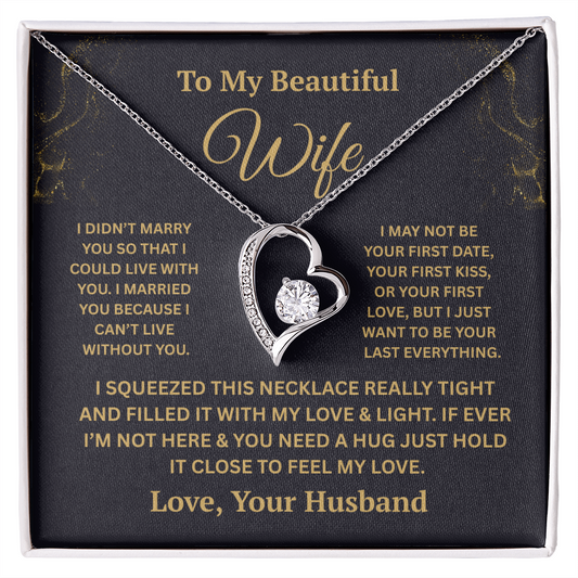 To My Beautiful Wife Forever Love Necklace