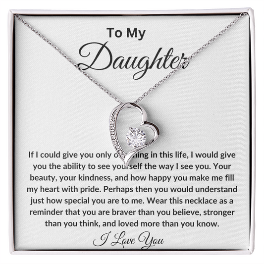To My Daughter Forever Love Necklace