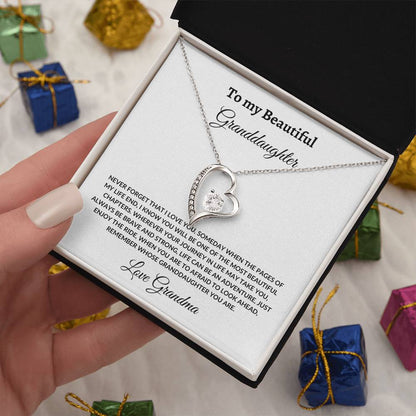 To My Granddaughter Forever Love Necklace