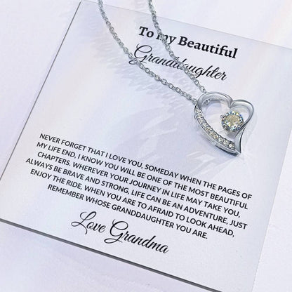 To My Granddaughter Forever Love Necklace