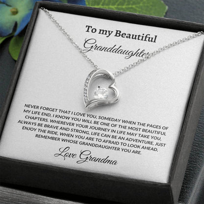 To My Granddaughter Forever Love Necklace