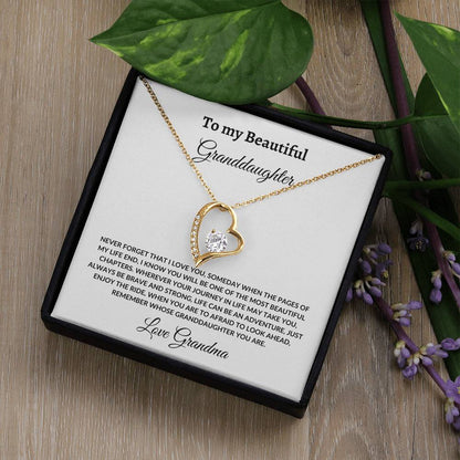 To My Granddaughter Forever Love Necklace
