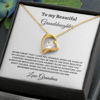 To My Granddaughter Forever Love Necklace