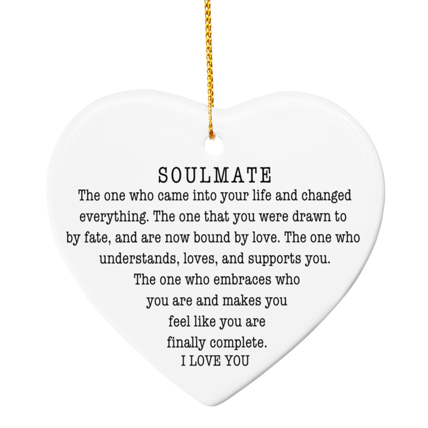To  My Soulmate Ornament