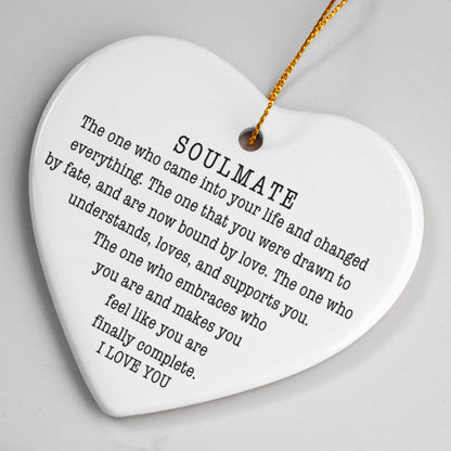 To  My Soulmate Ornament
