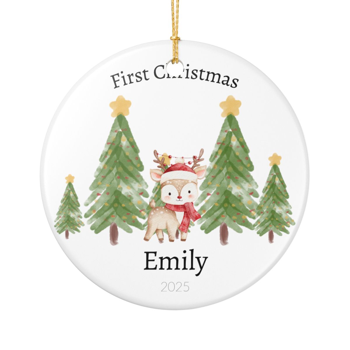 First Christmas Baby Ornament Ceramic Decoration Ornament Baby Gift Family Gift
