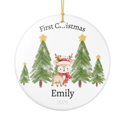 First Christmas Baby Ornament Ceramic Decoration Ornament Baby Gift Family Gift