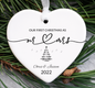 Personalized Mr and Mrs Heart Ornament for Christmas